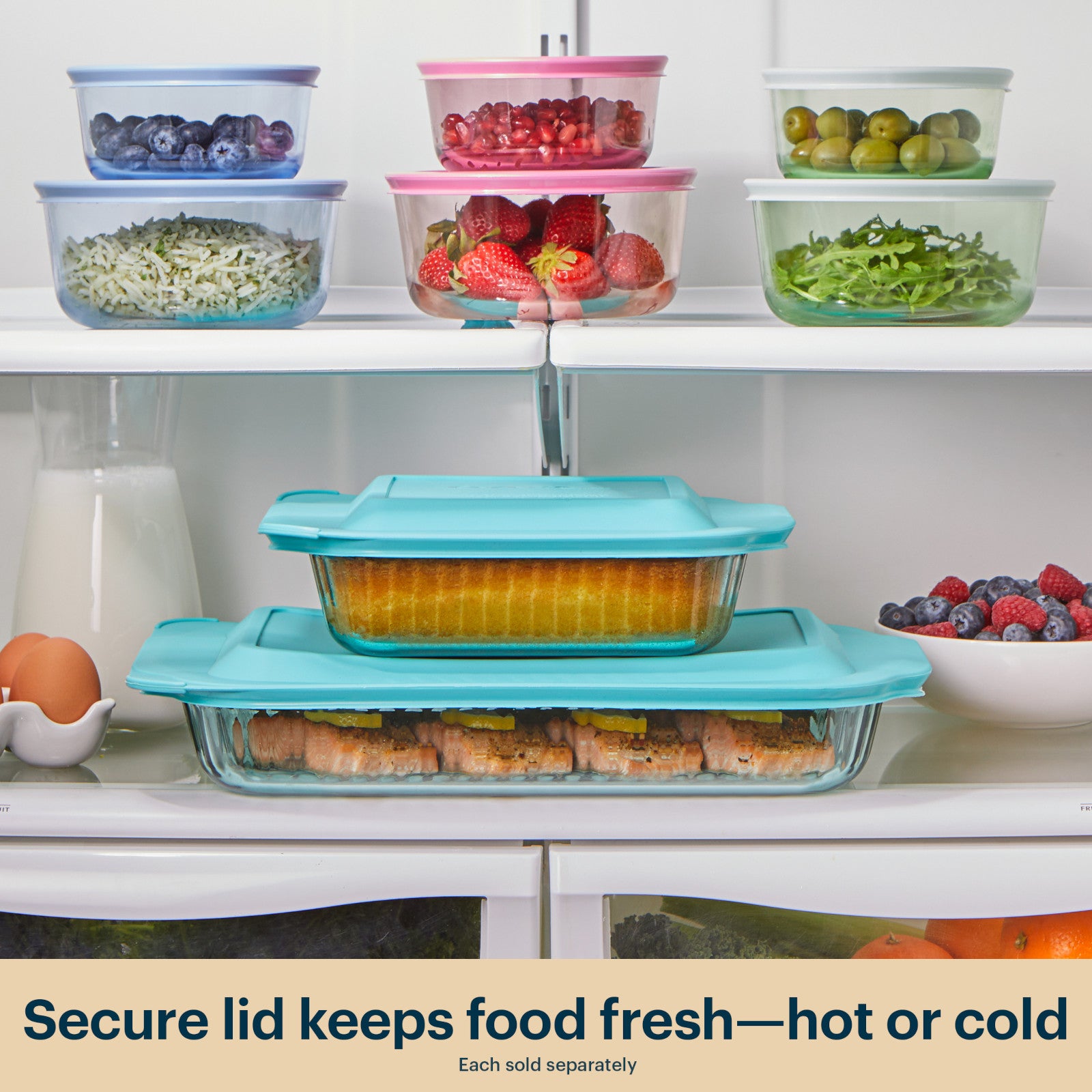 Pyrex® Sculpted Tinted Glass 8 Square Baking Dish. Aqua - Image 6