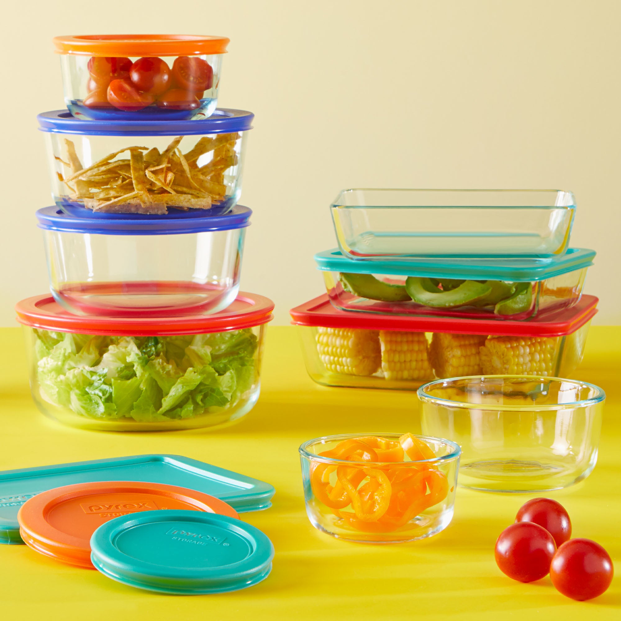 Pyrex® Simply Store® 18-piece Glass Food Storage Container Set with Lids - Image 2