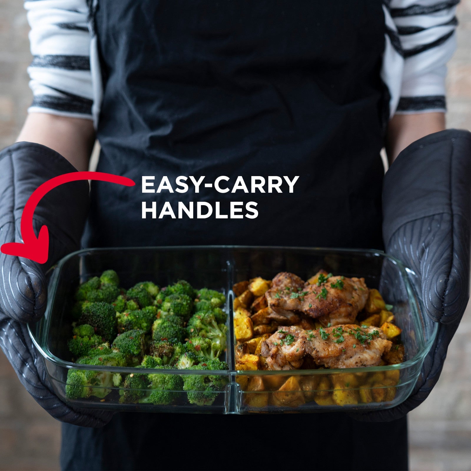 Pyrex? 8 x 12 Divided Glass Baking Dish - Image 4