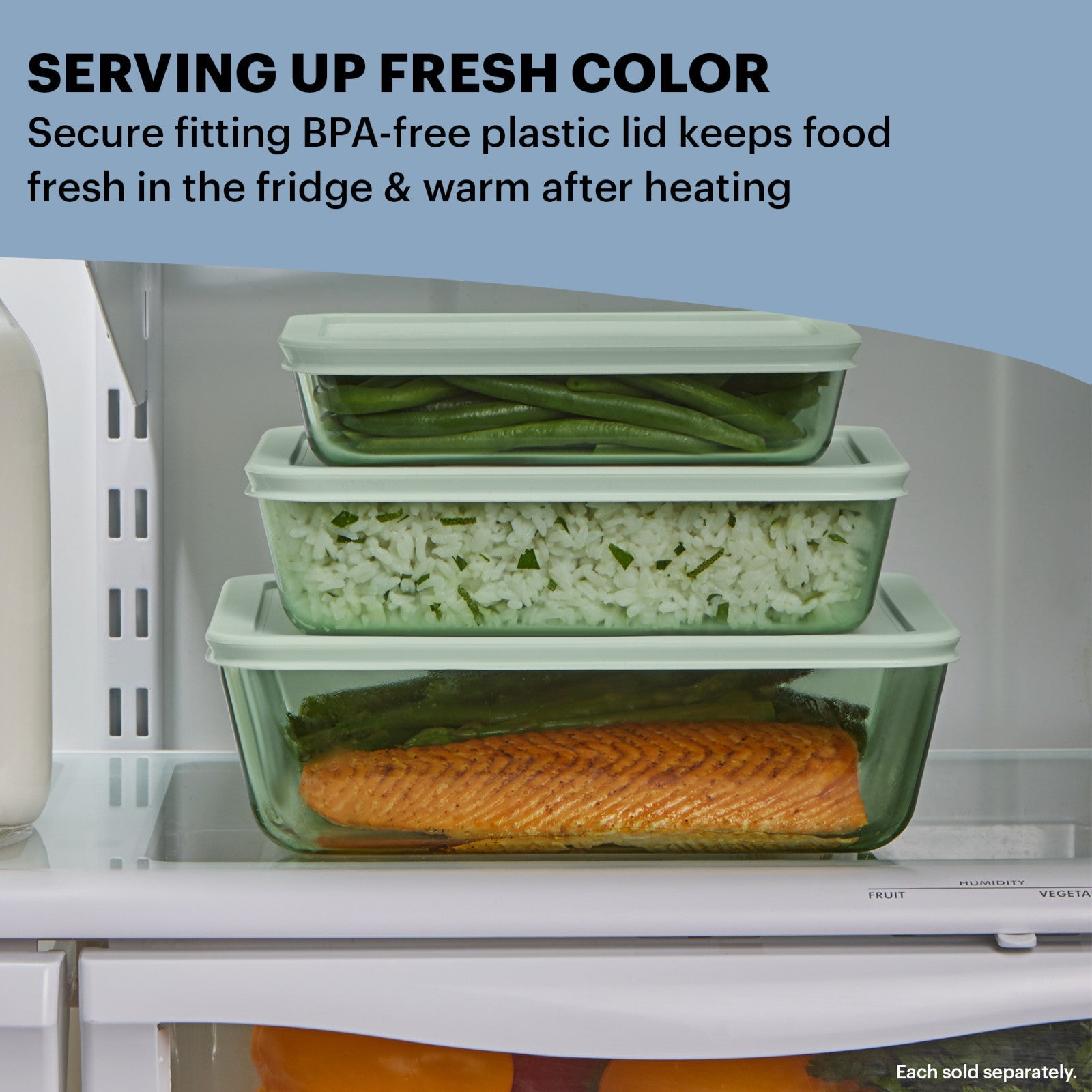 Pyrex? Simply Store? Tinted 11-cup Rectangle Storage with Green Plastic Lid - Image 3