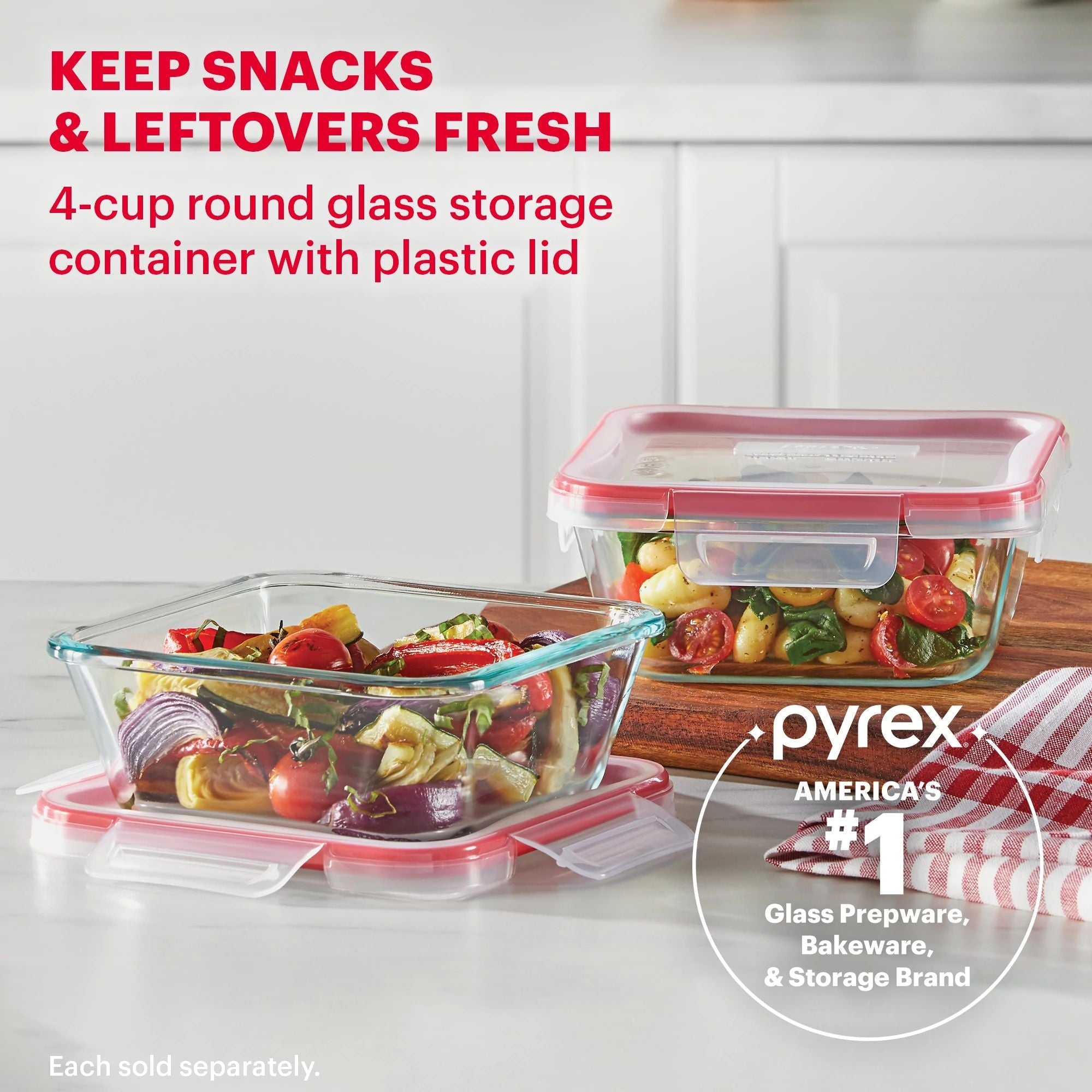 Pyrex? Freshlock? 4-cup Square Glass Storage - Image 3