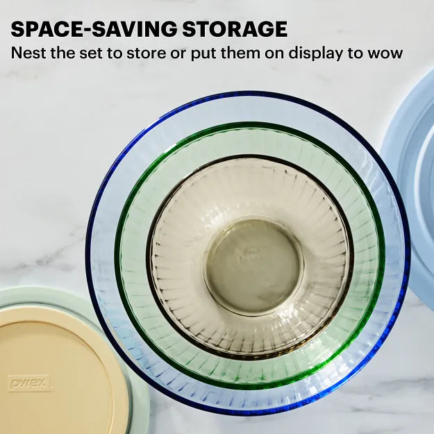 Pyrex® Colors Sculpted Tinted 6-piece Mixing Bowl Set - Image 4