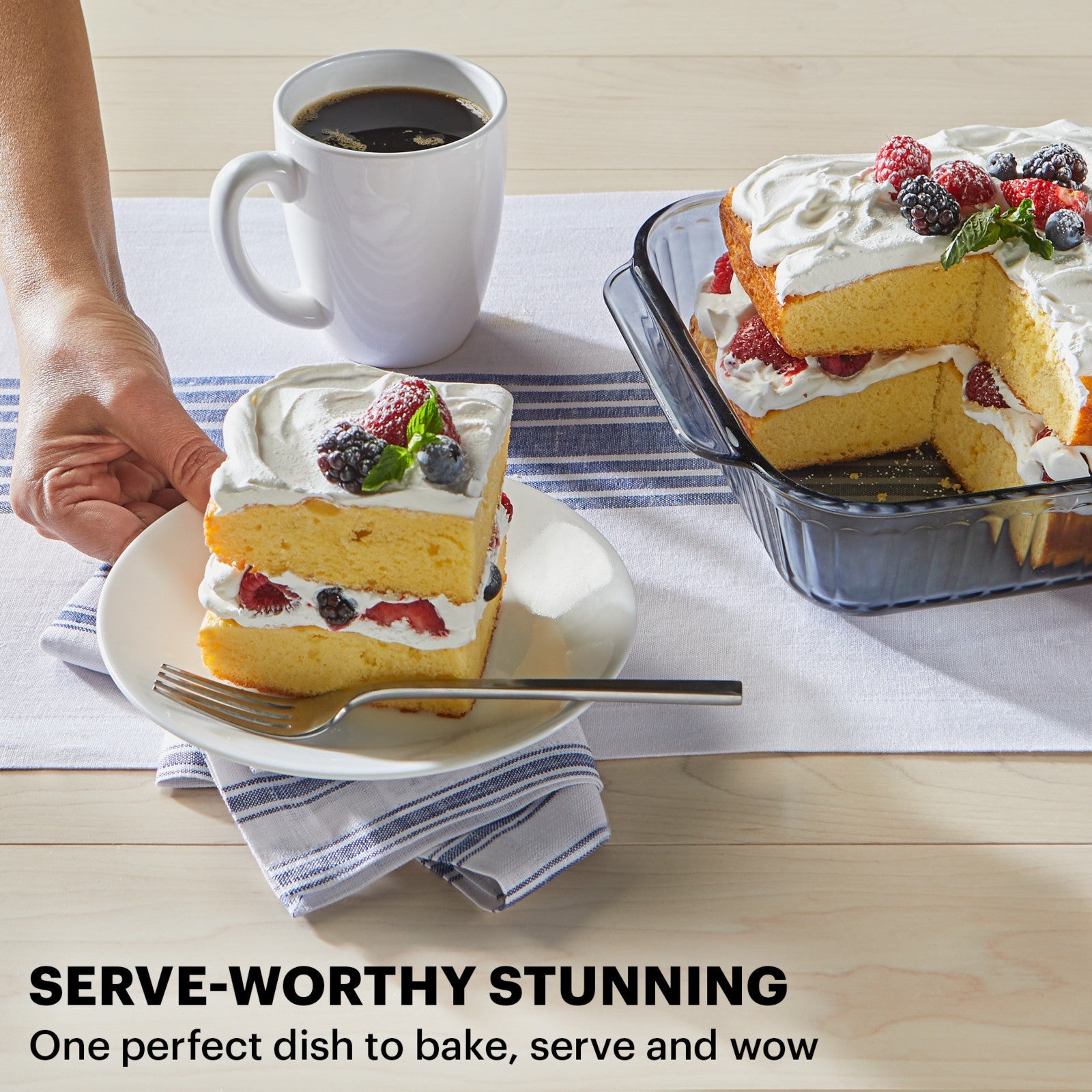 Pyrex? Sculpted Tinted Colors 8 Square Baking Dish. Smoke - Image 3