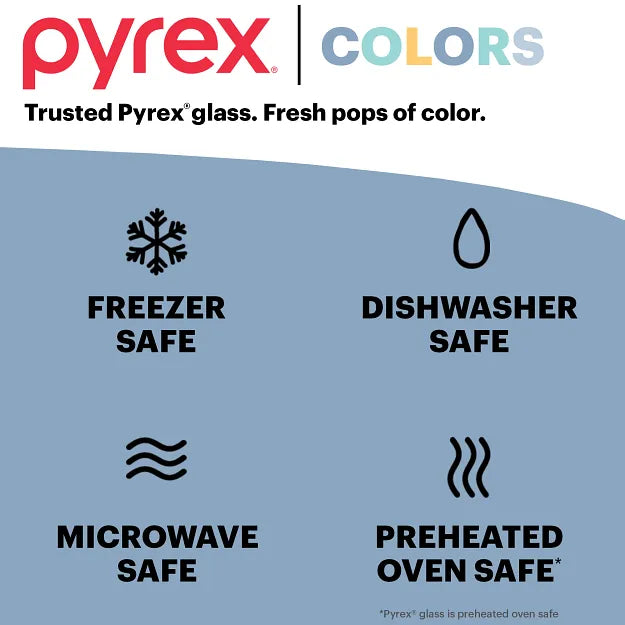 Pyrex? Colors Sculpted Tinted 4-piece Baking Set with Plastic Lids. Smoke - Image 6