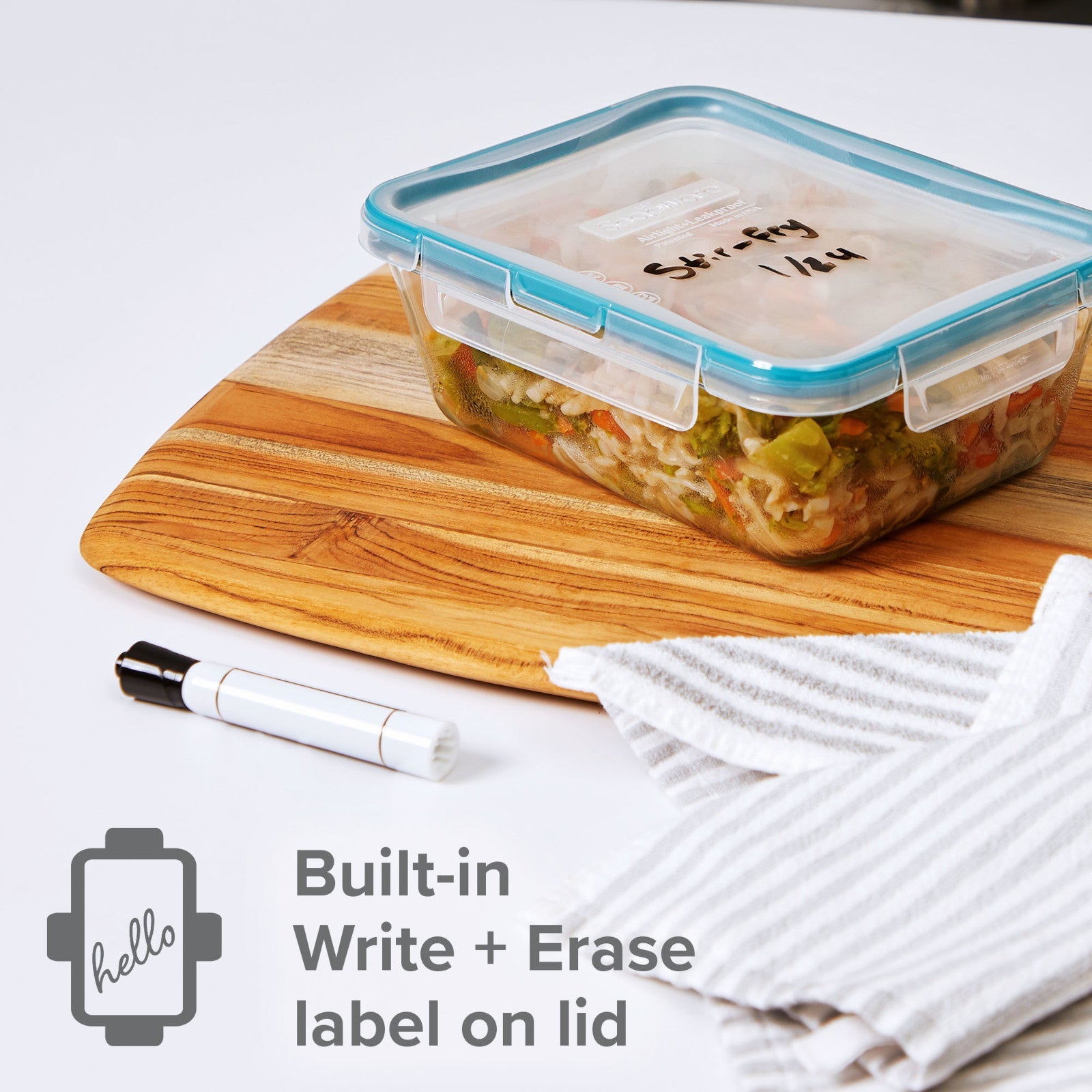 Snapware? Total Solution? Pyrex? Glass 8-cup Rectangle Food Storage with Plastic Lid - Image 4