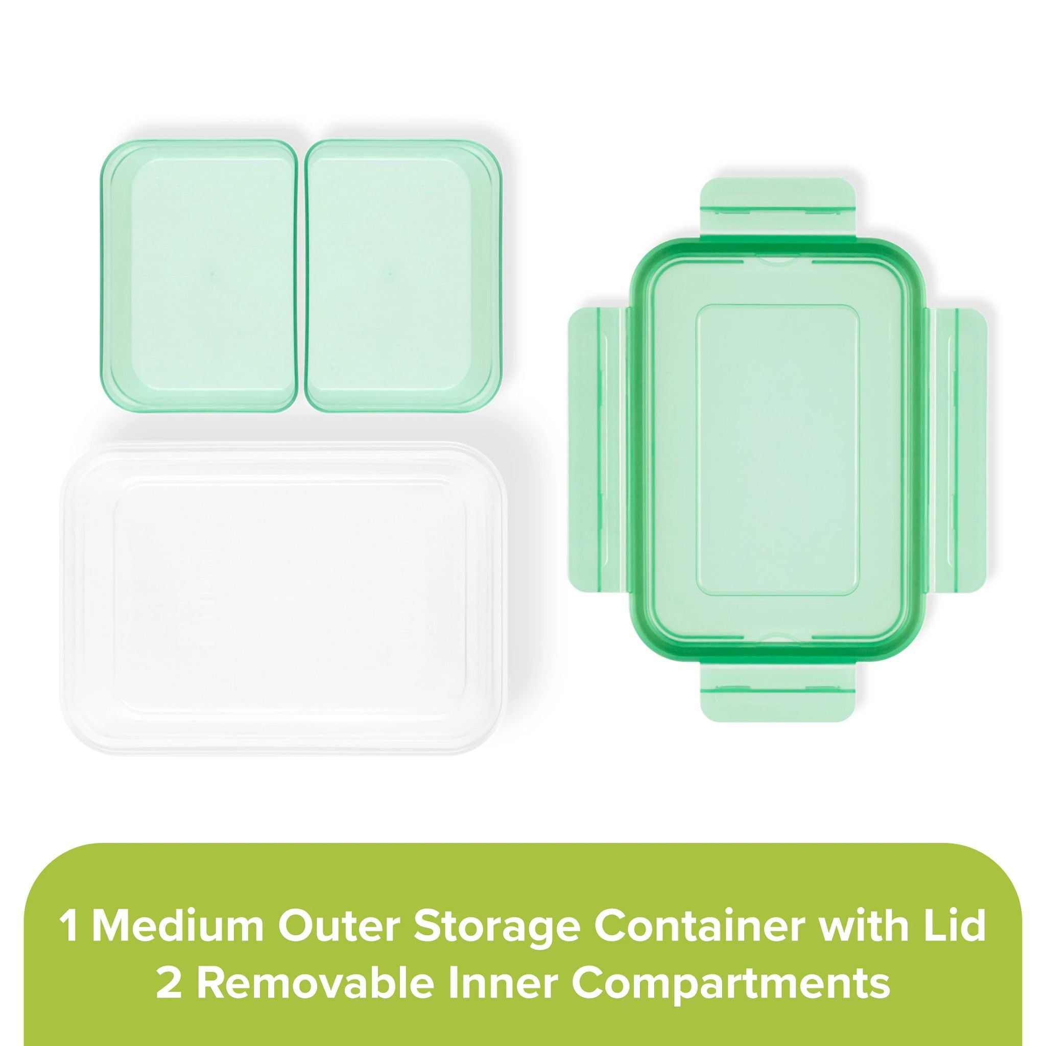 Snapware® Meal Prep Divided: 4.6-cup Rectangle Storage Container. 2-Section - Image 3