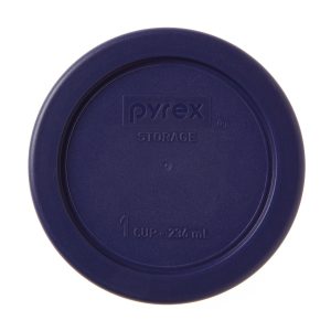 Pyrex? Blue Lid for 1-cup Round Glass Food Storage Container