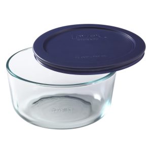 Pyrex? Simply Store? 4-cup Glass Food Storage Container with Blue Lid