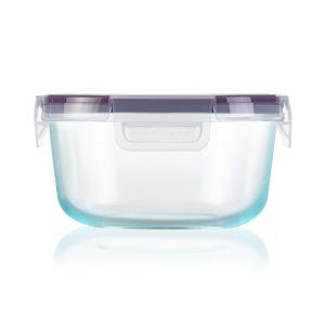 Snapware? Total Solution? Pyrex? Glass 4-cup Round Food Storage with Plastic Lid